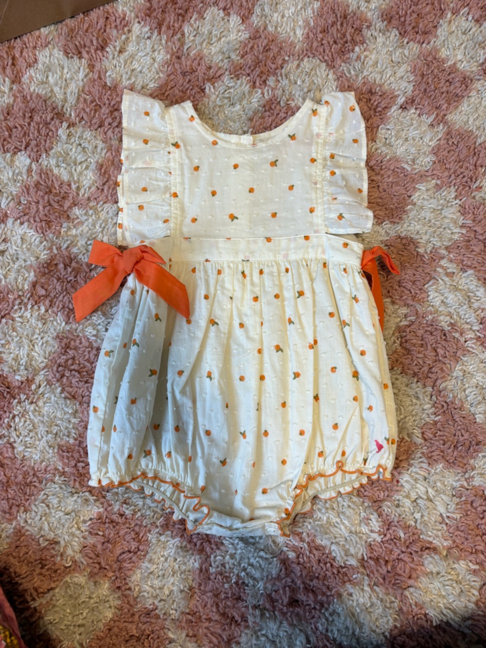 Pink Chicken Orange Romper
